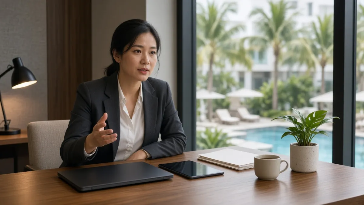 Quản lý khách sạn tại Đà Nẵng bàn kế hoạch cải thiện doanh thu nhờ quản lý đánh giá trực tuyến thay vì khuyến mãi.