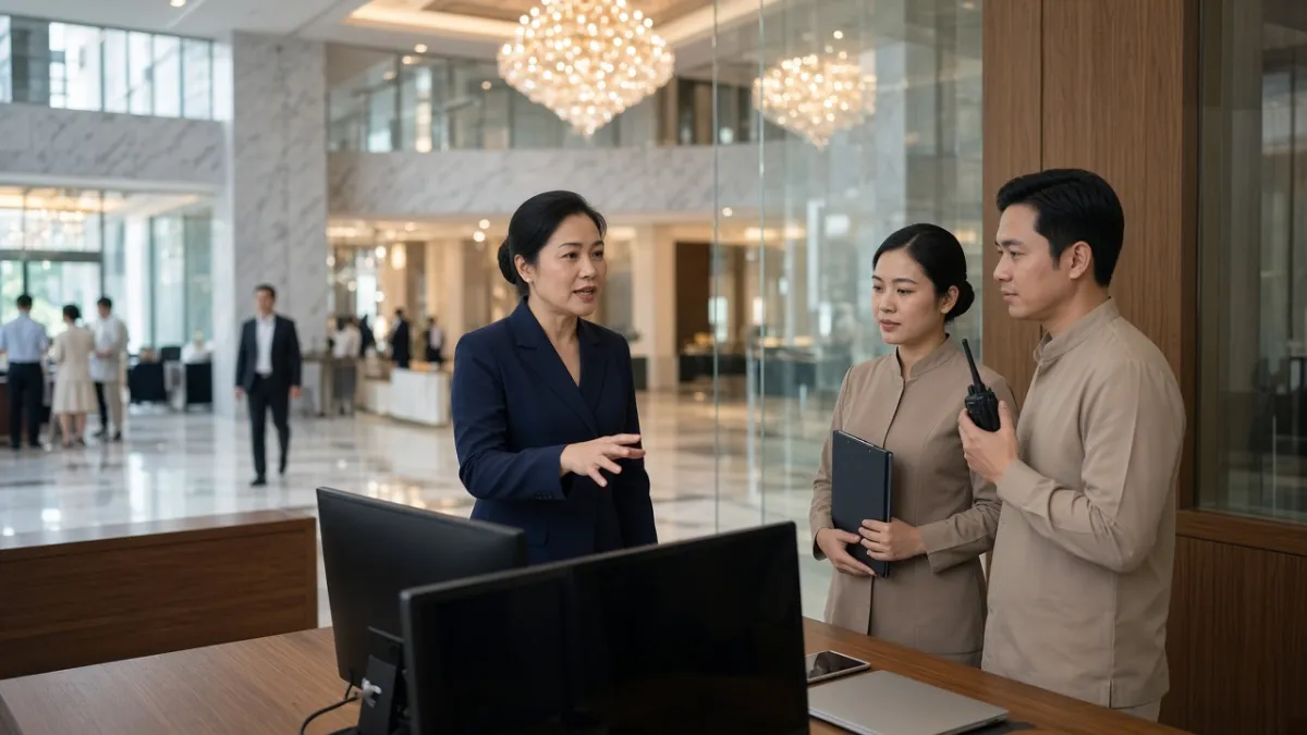 Quản lý vận hành điều phối nhân viên tại quầy điều hành khách sạn 4-5 sao ở TP.HCM.