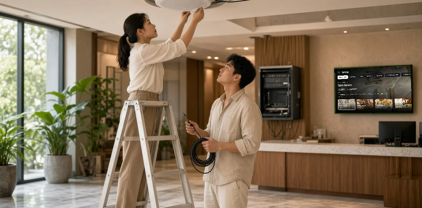 Dịch vụ lắp đặt hệ thống âm thanh công cộng (PA/GA) cho khách sạn
