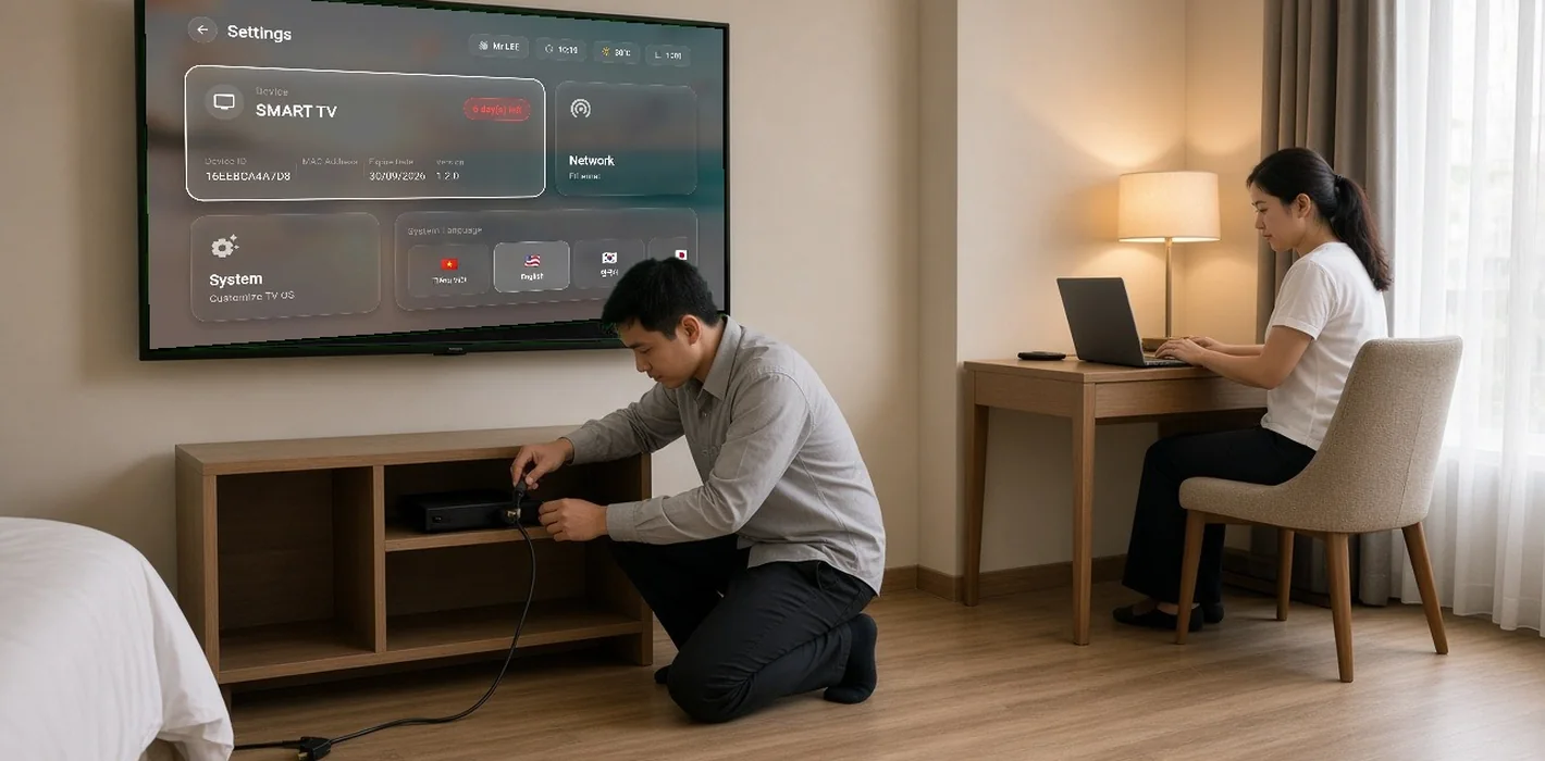 Cài đặt, vận hành hệ thống IPTV dành riêng cho khách sạn