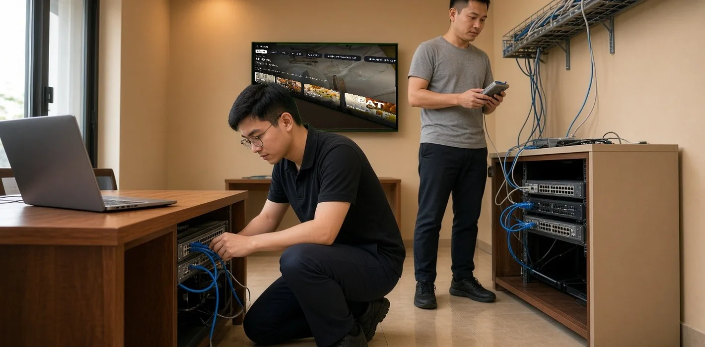 Dịch vụ Thi công hệ thống mạng LAN khách sạn