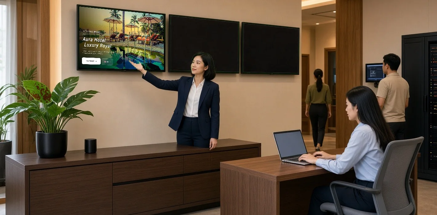 Giải Pháp Điều Khiển TV Tập Trung Trong Khách Sạn