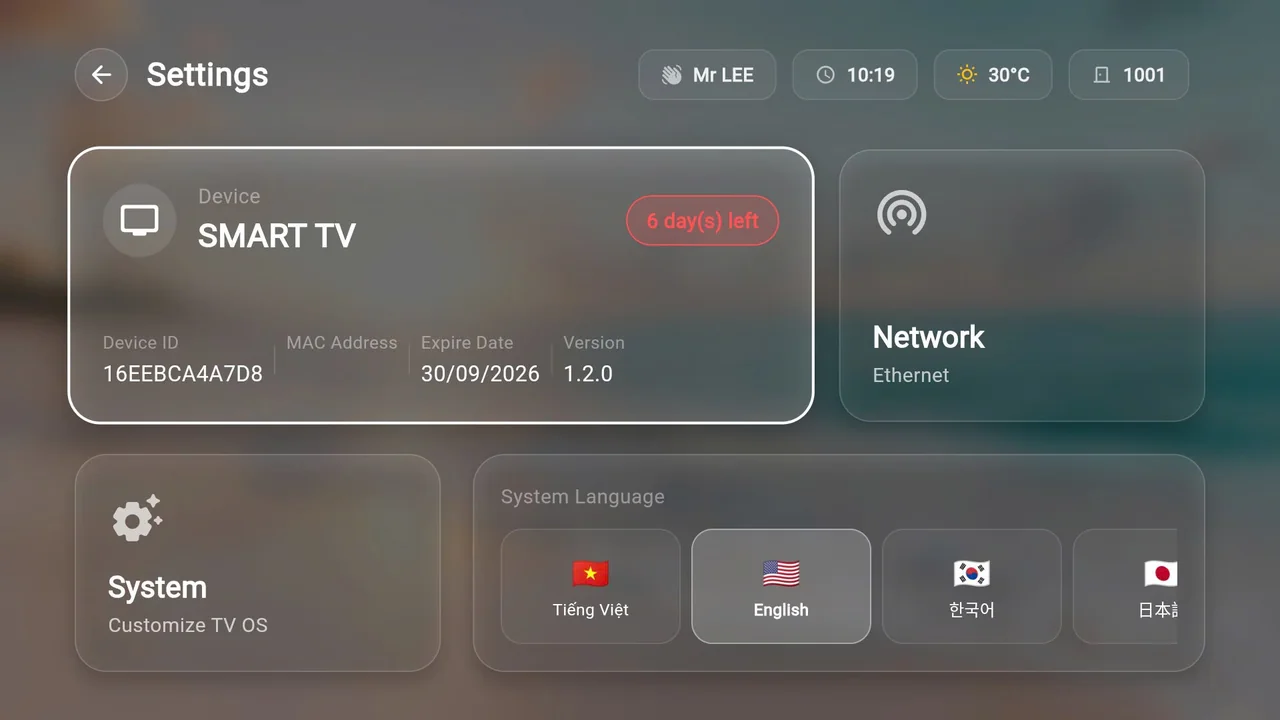 Đa ngôn ngữ – phần mềm IPTV khách sạn ITVmax