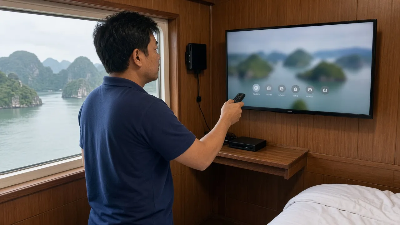 Truyền hình IPTV cho du thuyền: lấy sóng, phát xuống cabin, chạy khi mất mạng