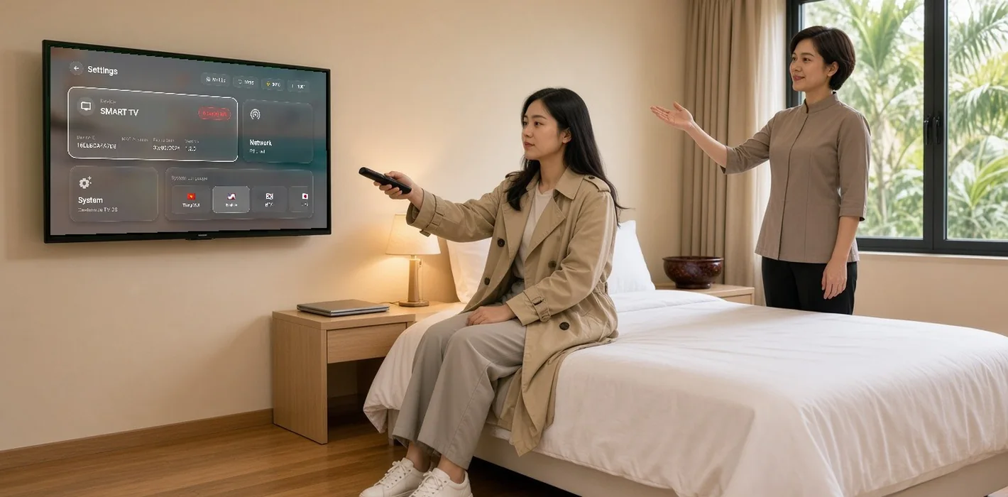 Hướng dẫn cài đặt app IPTV trên Smart TV khách sạn