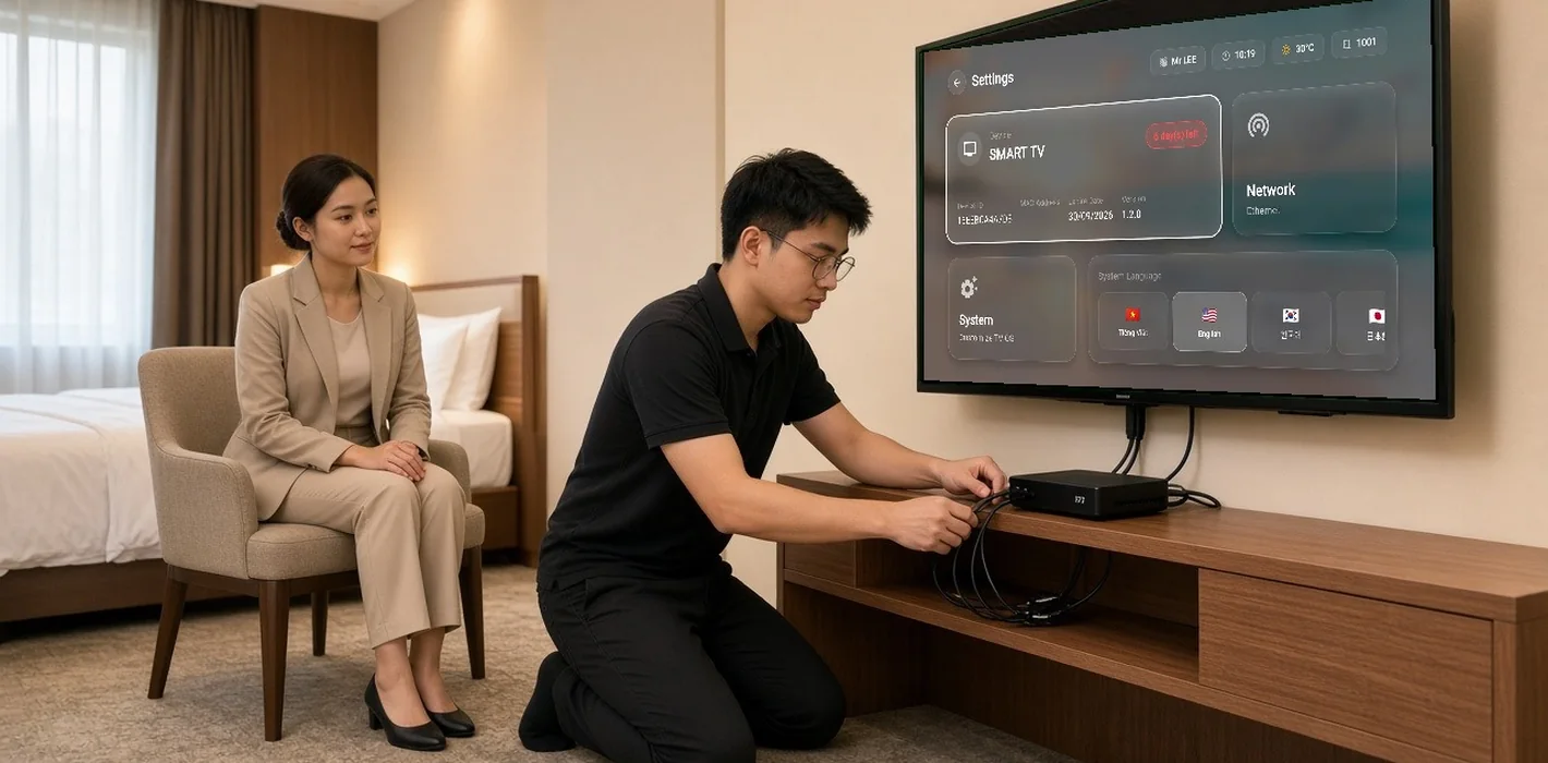 Hướng dẫn cài đặt IPTV khách sạn cho người không chuyên