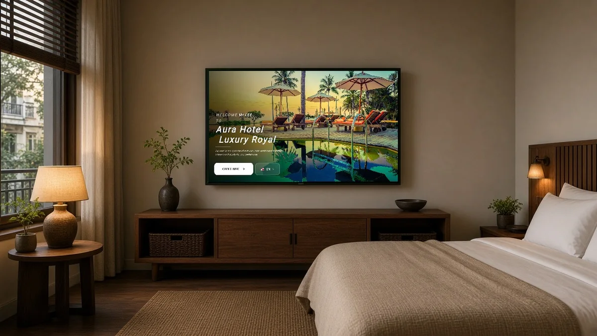 Giao diện người dùng IPTV trên TV khách sạn