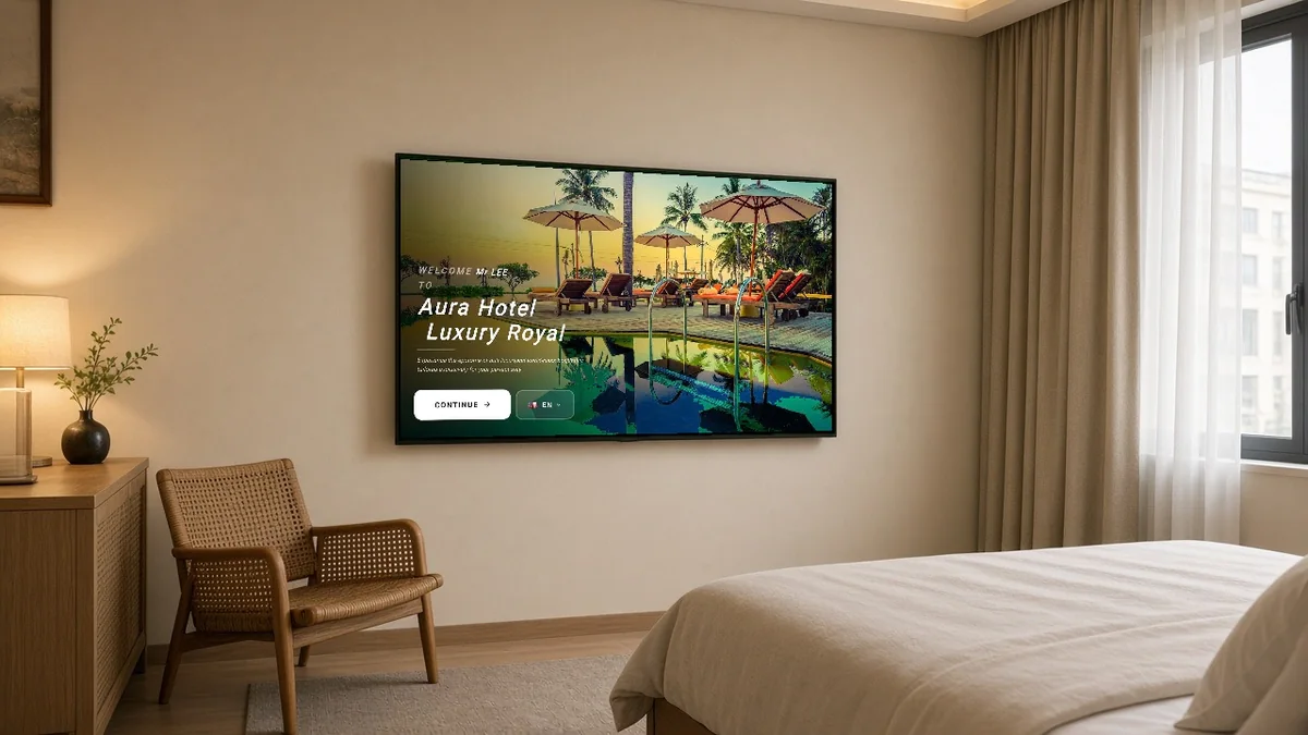 Màn hình giao diện Hotel TV của ITVmax