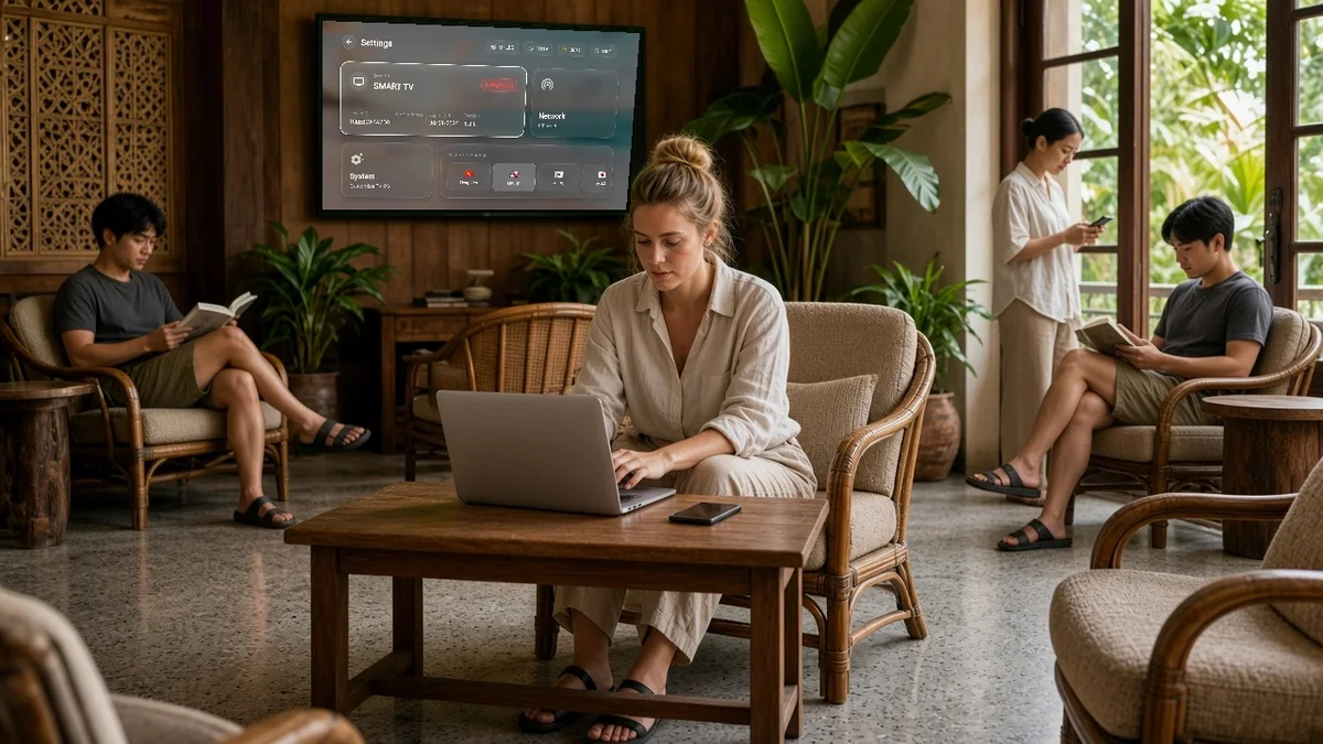 Quản trị nội dung TV khách sạn trên laptop
