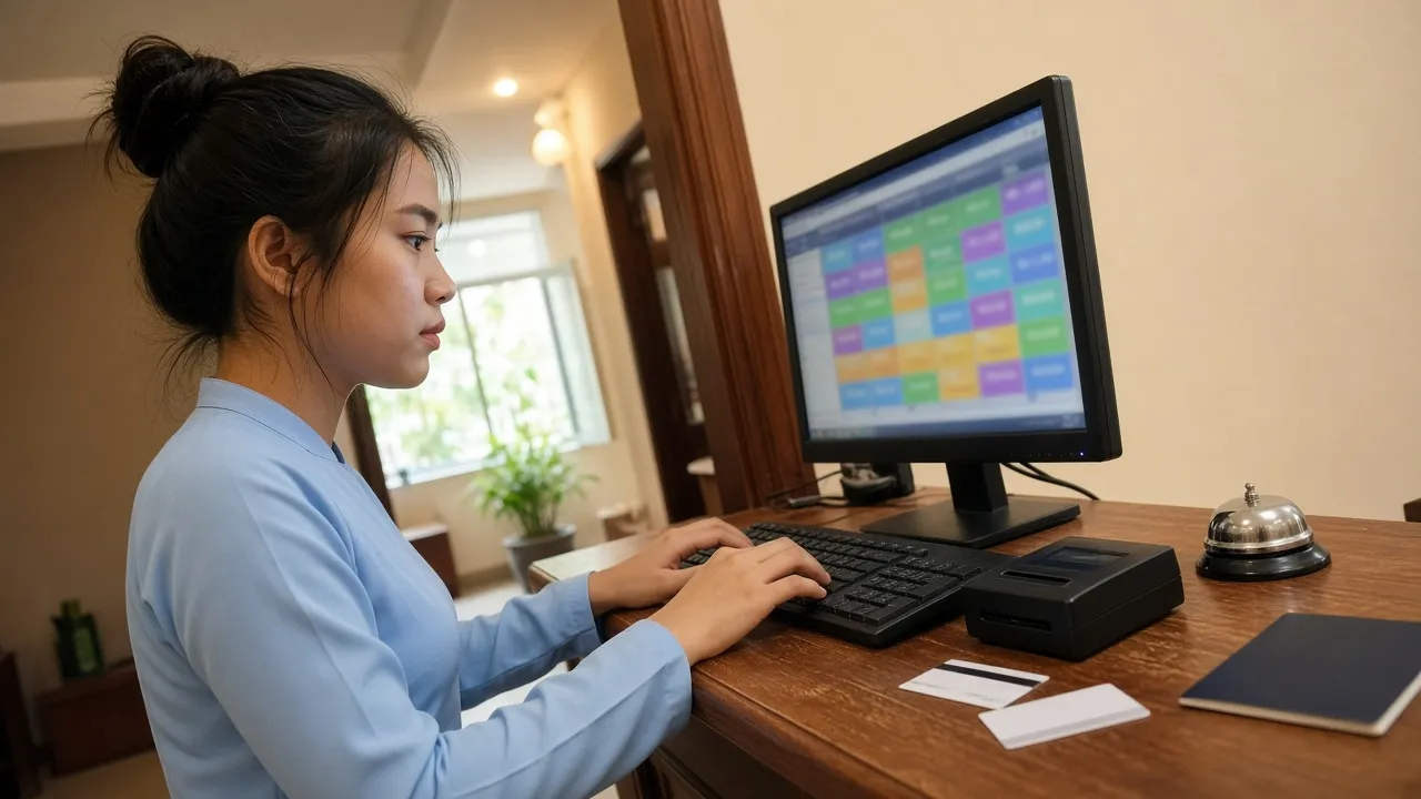 Sử dụng phần mềm quản lý khách sạn (PMS)