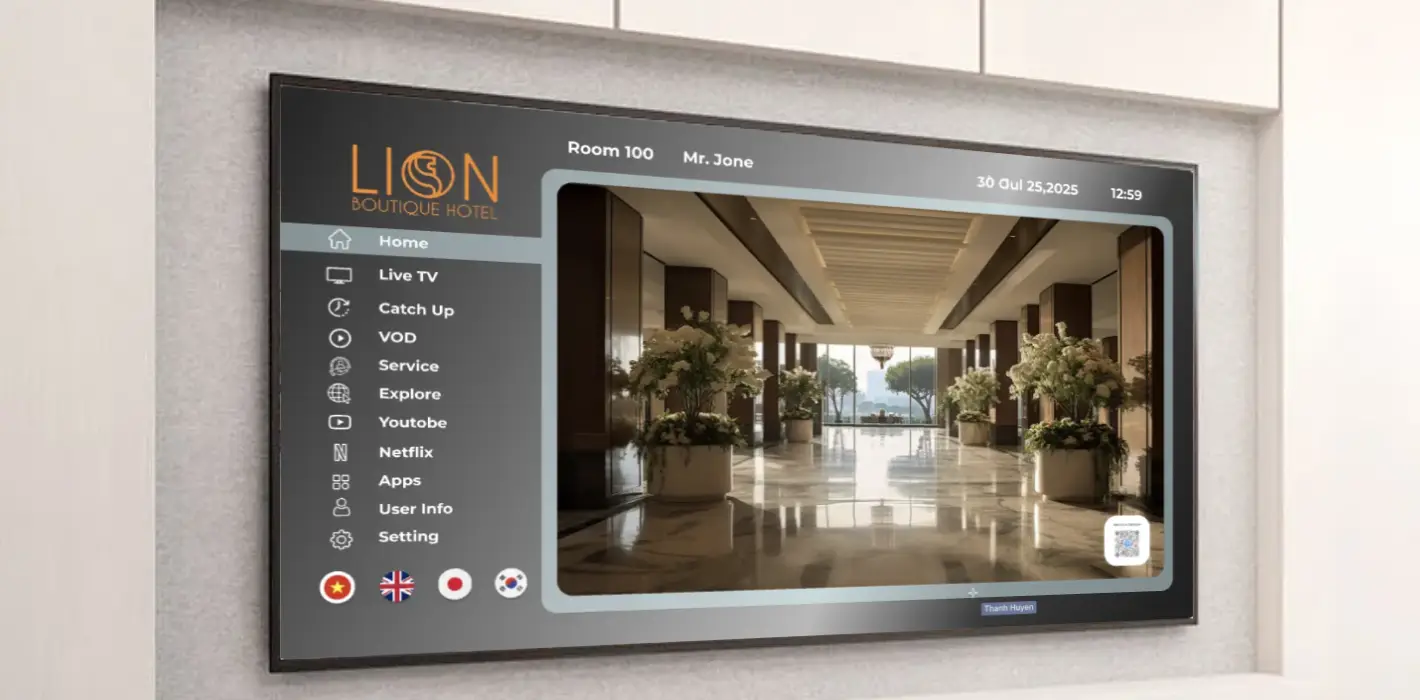 Màn hình TV khách sạn sử dụng IPTV