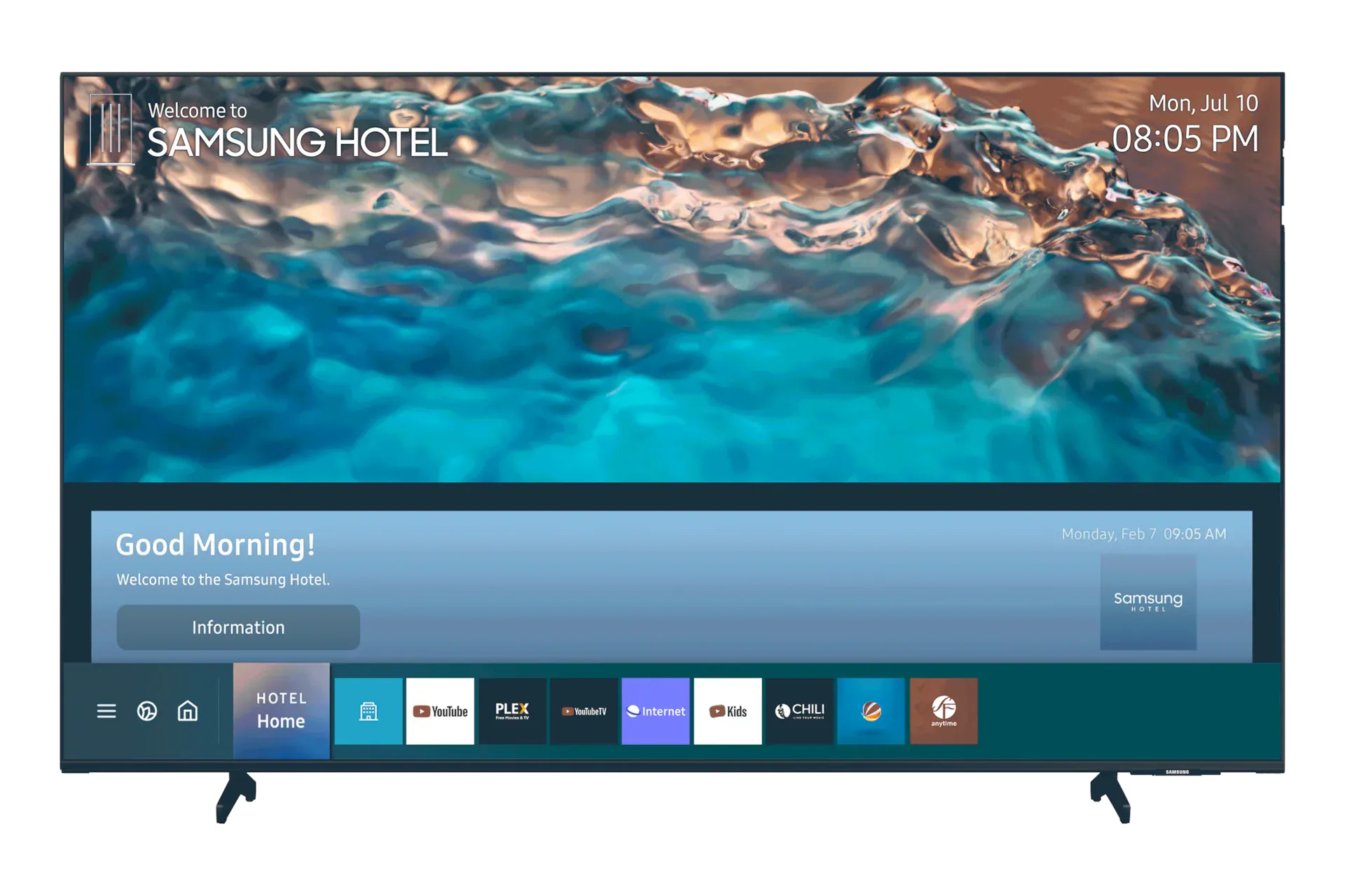 Display Crystal UHD 4K per ospitalità da 43 pollici HBU8000 per hotel |  Soluzioni Professionali Samsung Italia